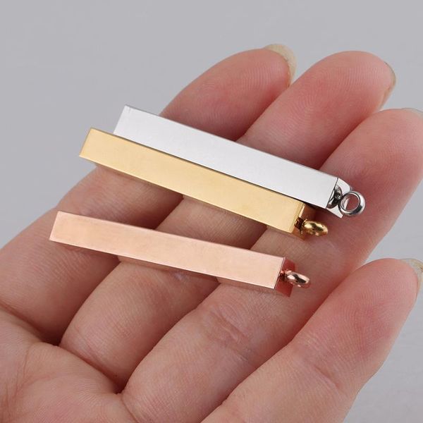 Charms Stainless Steel Blank Bar Cuboid Pendant For Necklace Metal Three-dimensional Stick Rod With Hole Mirror Polished Wholesale 5pcs, Bronze;silver
Charms Stainless Steel Blank Bar Cuboid Pendant For Necklace Metal Three-dimensional Stick Rod With Hole Mirror Polished Wholesale 5pcs, Bronze;silver