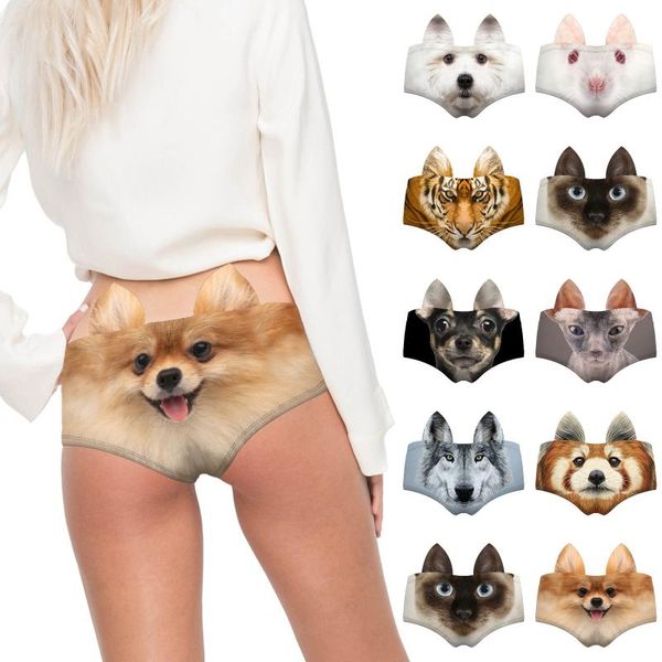 women's panties women cute animals pattern 3d printing pig cat briefs bull dog cheetah with ears lift up waist and hip sexy, Black;pink
women's panties women cute animals pattern 3d printing pig cat briefs bull dog cheetah with ears lift up waist and hip sexy, Black;pink