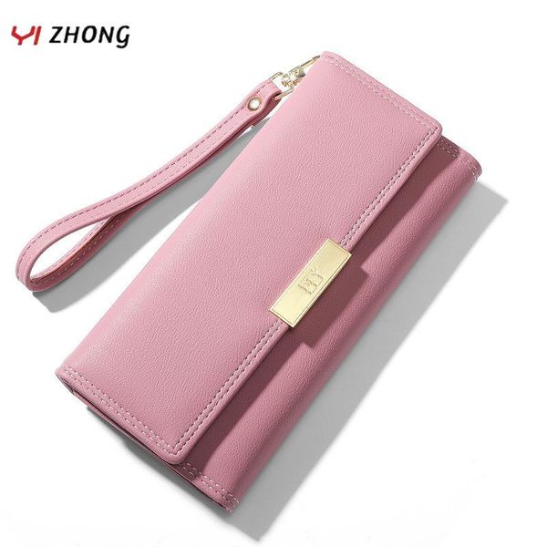 wallets yizhong leather long women wallet simple clutch purse trifold female purses phone pocket card holder standard cartera, Red;black
wallets yizhong leather long women wallet simple clutch purse trifold female purses phone pocket card holder standard cartera, Red;black