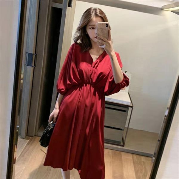 casual chiffon elegant retro women dresses trend mid sleeve spring summer length dress loose, Black;gray
casual chiffon elegant retro women dresses trend mid sleeve spring summer length dress loose, Black;gray