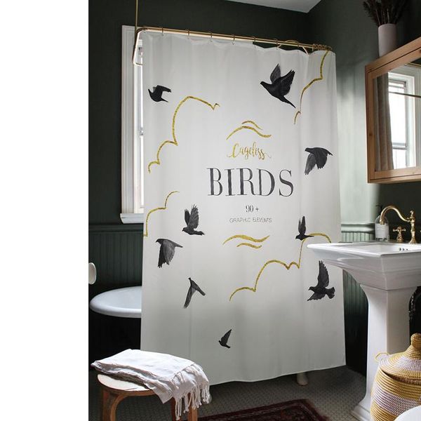 shower curtain nordic flyingbird pattern thickenedmaterial polyester waterproof mildewproof goldletter bathroompartition curtains
shower curtain nordic flyingbird pattern thickenedmaterial polyester waterproof mildewproof goldletter bathroompartition curtains