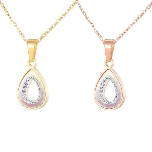 crystal water drop pendant necklace for women stainless steel rose gold color zirconia fashion jewelry party gifts necklaces, Silver
crystal water drop pendant necklace for women stainless steel rose gold color zirconia fashion jewelry party gifts necklaces, Silver