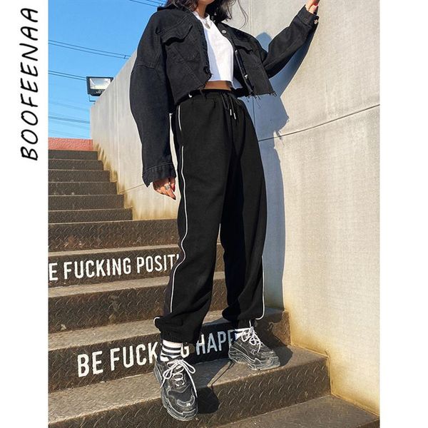 women's pants & capris boofeenaa 2021 spring thick fleece sweatpants joggers women streetwear hip hop high waisted black casual trouser, Black;white
women's pants & capris boofeenaa 2021 spring thick fleece sweatpants joggers women streetwear hip hop high waisted black casual trouser, Black;white