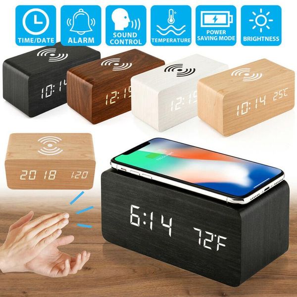 desk & table clocks led electric alarm clock w/ qi wireless phone charger charging pad station functional digital
desk & table clocks led electric alarm clock w/ qi wireless phone charger charging pad station functional digital