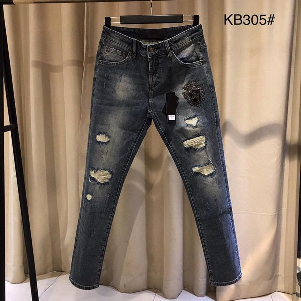men's jeans wz08102 fashion 2021 runway luxury european design party style clothing, Blue
men's jeans wz08102 fashion 2021 runway luxury european design party style clothing, Blue