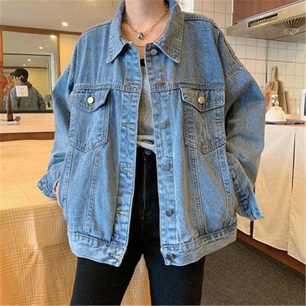 women's jackets 2021 spring autumn fashion plus size women clothing retro loose lapel long-sleeved denim jacket trend h122, Black;brown
women's jackets 2021 spring autumn fashion plus size women clothing retro loose lapel long-sleeved denim jacket trend h122, Black;brown