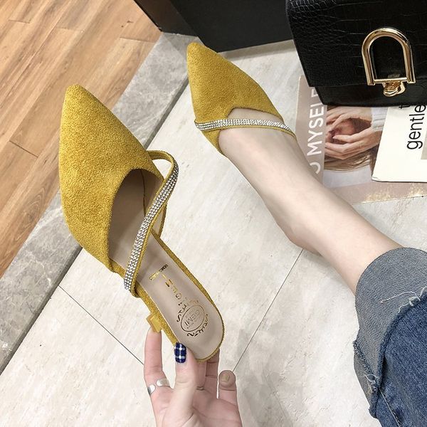 luxury dress shoes korean baotou slipper wear pointed thin high heels in the spring of 2021, and cool half drag women's sho, Black
luxury dress shoes korean baotou slipper wear pointed thin high heels in the spring of 2021, and cool half drag women's sho, Black