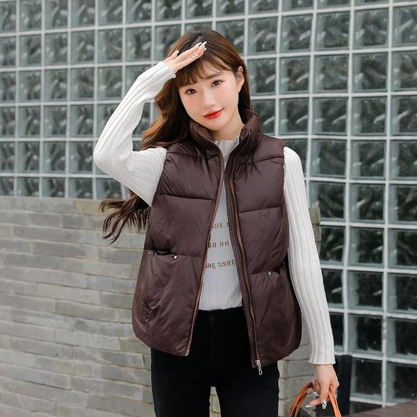 women's vests turn down collar solid women cotton vest jacket casual female puffer waistcoat winter ladies zipper short padded, Black;white
women's vests turn down collar solid women cotton vest jacket casual female puffer waistcoat winter ladies zipper short padded, Black;white