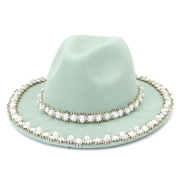 women hats felt fedora solid pearl elegant luxury fascinator jazz caps outdoor formal dress wedding black white wide brim, Blue;gray
women hats felt fedora solid pearl elegant luxury fascinator jazz caps outdoor formal dress wedding black white wide brim, Blue;gray