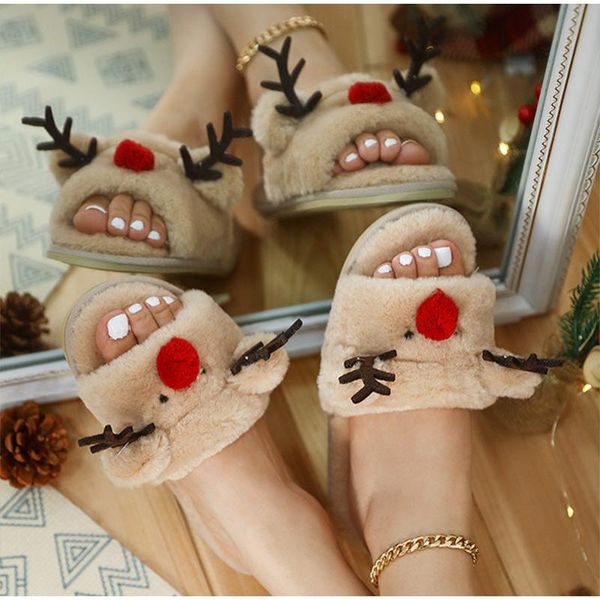 slippers women house ladies winter warm plush open toe cartoon home cotton shoes female lovely indoor women's footwear christmas, Black
slippers women house ladies winter warm plush open toe cartoon home cotton shoes female lovely indoor women's footwear christmas, Black