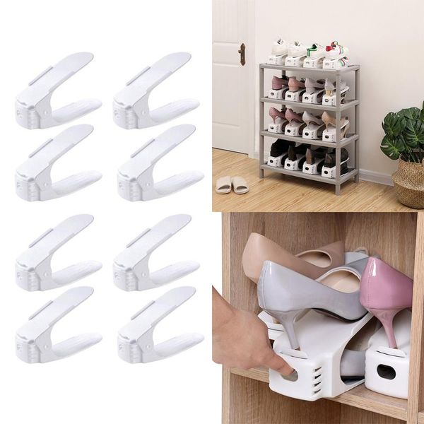 clothing & wardrobe storage 8pcs adjustable shoe organizer modern double rack space saver slots stand shelf for living room
clothing & wardrobe storage 8pcs adjustable shoe organizer modern double rack space saver slots stand shelf for living room