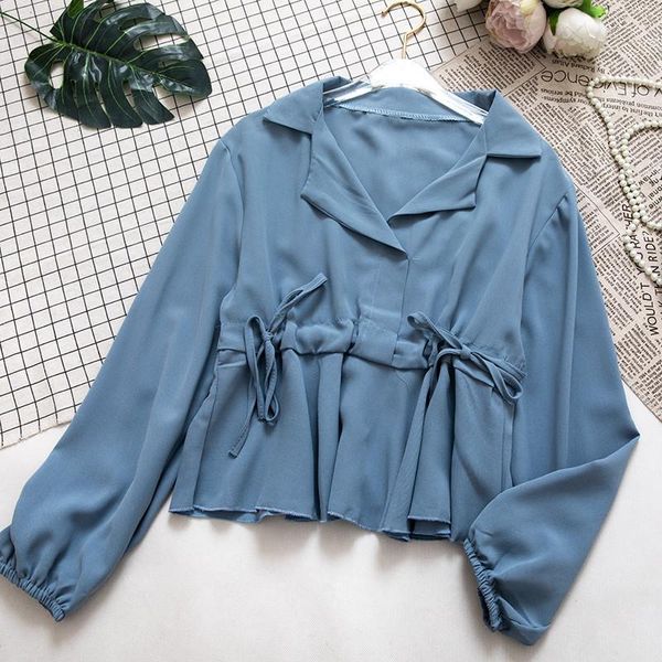 women's blouses & shirts women long sleeve blouse spring autumn v-neck tie bow drawstring chiffon female lantern ruffles a1391, White
women's blouses & shirts women long sleeve blouse spring autumn v-neck tie bow drawstring chiffon female lantern ruffles a1391, White