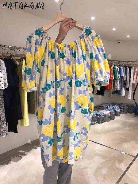 matakawa floral casual dress women korean slash neck women's vestidos summer dress high waist short-sleeved robe femme 210513, Black;gray
matakawa floral casual dress women korean slash neck women's vestidos summer dress high waist short-sleeved robe femme 210513, Black;gray