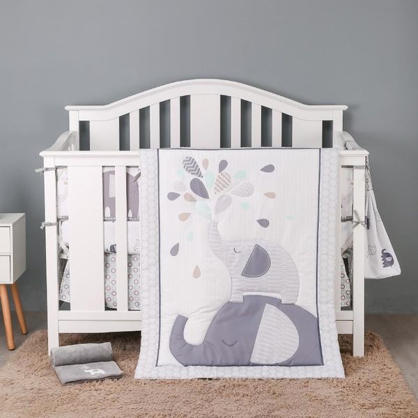 gray mother & child elephant baby bedding set 7pcs cotton crib for borns quilt bumpers bedskirt sets
gray mother & child elephant baby bedding set 7pcs cotton crib for borns quilt bumpers bedskirt sets