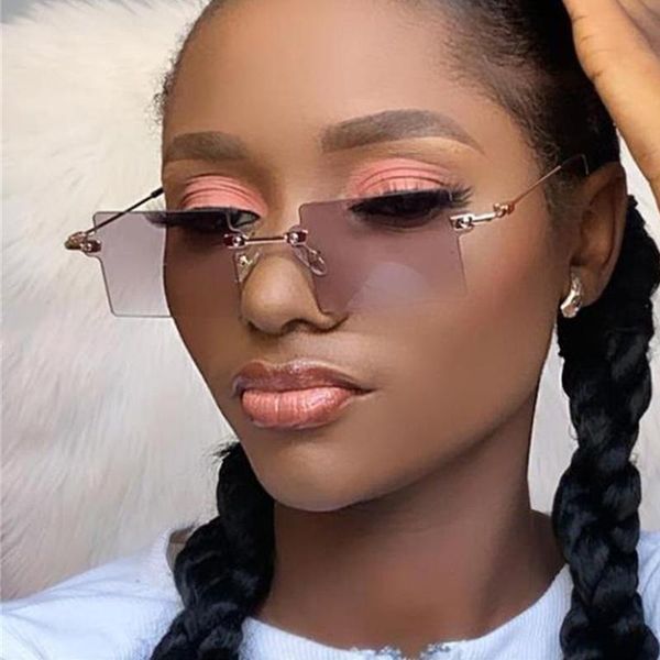 rimless sunglasses rectangle fashion women men shades brand small square sun glasses ladies cute summer traveling brown oculos, White;black
rimless sunglasses rectangle fashion women men shades brand small square sun glasses ladies cute summer traveling brown oculos, White;black