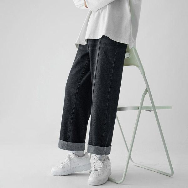 men's jeans hybskr fashion brand vintage mens straight solid color hip hop male denim pants streetwear oversized casual trousers, Blue
men's jeans hybskr fashion brand vintage mens straight solid color hip hop male denim pants streetwear oversized casual trousers, Blue