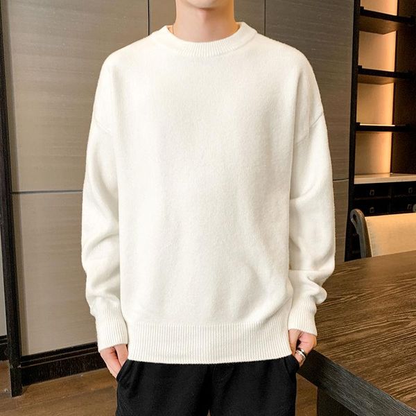 men's sweaters 2021 autumn winter men pullover round neck streetwear long sleeve knit jumper casual oversized f436, White;black
men's sweaters 2021 autumn winter men pullover round neck streetwear long sleeve knit jumper casual oversized f436, White;black
