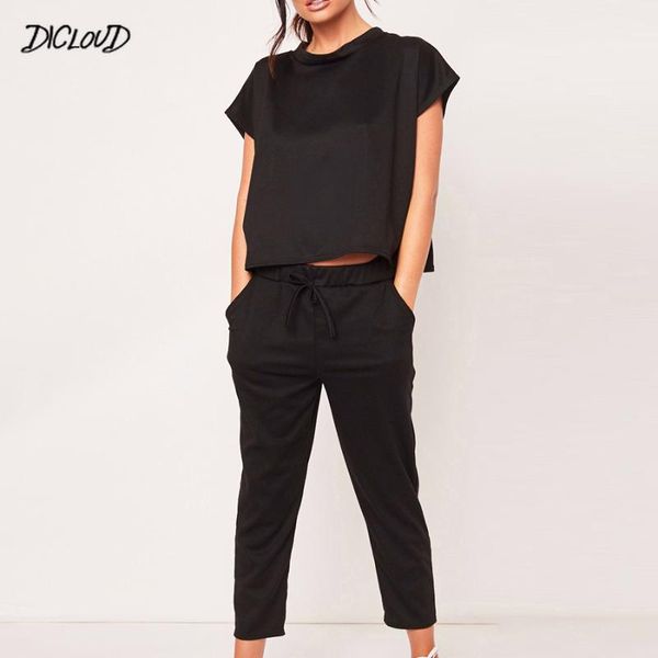 simple casual summer women's sets loose round neck short sleeve slim solid ladies fashion pocket lace up pants female tracksuits, Gray
simple casual summer women's sets loose round neck short sleeve slim solid ladies fashion pocket lace up pants female tracksuits, Gray