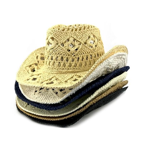 hollow out men straw hat western cowboy beach cap solid color shading hand made fashion summer wide brim hats, Blue;gray
hollow out men straw hat western cowboy beach cap solid color shading hand made fashion summer wide brim hats, Blue;gray