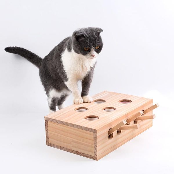 cat toys wood hit gophers interactive catch mouse game funny platform tease punch scratcher cats play box cw214
cat toys wood hit gophers interactive catch mouse game funny platform tease punch scratcher cats play box cw214