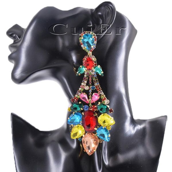 party favor 5.1" sparkly crystal drop earring for wedding elegant rhinestones jewelry multi color long fashion women
party favor 5.1" sparkly crystal drop earring for wedding elegant rhinestones jewelry multi color long fashion women