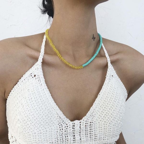 chains 2021 bohemia handmade geometrical beads candy color personality choker necklace women's fashion jewelry one piece, Silver
chains 2021 bohemia handmade geometrical beads candy color personality choker necklace women's fashion jewelry one piece, Silver