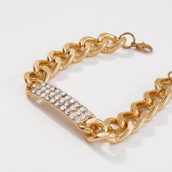 link, chain luxury crystal bracelets for women men gold silver color metal cuban link bracelet hip hop wrist party jewerly, Black
link, chain luxury crystal bracelets for women men gold silver color metal cuban link bracelet hip hop wrist party jewerly, Black