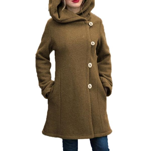 women's wool & blends winter women woolen coats hooded loose long sleeve lapel single breasted jackets button female autumn casual slim, Black
women's wool & blends winter women woolen coats hooded loose long sleeve lapel single breasted jackets button female autumn casual slim, Black