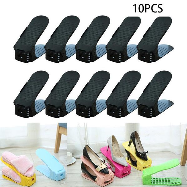 10pcs durable adjustable shoe organizer footwear support slot space saving cabinet closet stand shoes storage rack hanger clothing & wardrob
10pcs durable adjustable shoe organizer footwear support slot space saving cabinet closet stand shoes storage rack hanger clothing & wardrob