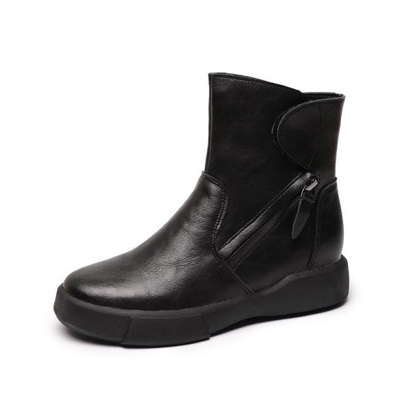boots autumn winter genuine leather for women heels ankle female birtish style flats platform shoes rubber 35-41, Black
boots autumn winter genuine leather for women heels ankle female birtish style flats platform shoes rubber 35-41, Black