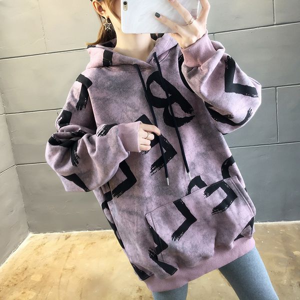women's hoodies & sweatshirts oversized female hoodie long-sleeve clothes printed sweatpants fashion pocket casual korean women's, Black
women's hoodies & sweatshirts oversized female hoodie long-sleeve clothes printed sweatpants fashion pocket casual korean women's, Black