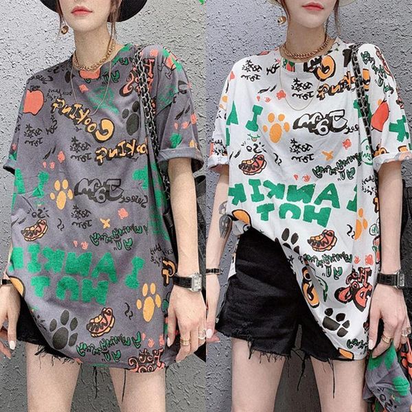 women's t-shirt 2021 summer women short sleeve street style loose large size letter printed trendy female t-shirts couples aq324, White
women's t-shirt 2021 summer women short sleeve street style loose large size letter printed trendy female t-shirts couples aq324, White