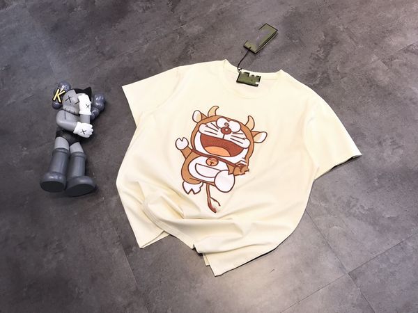 21 summer tide brand duola a dream jingle cat three-dimensional patch embroidery t-shirt loose and comfortable, White
21 summer tide brand duola a dream jingle cat three-dimensional patch embroidery t-shirt loose and comfortable, White