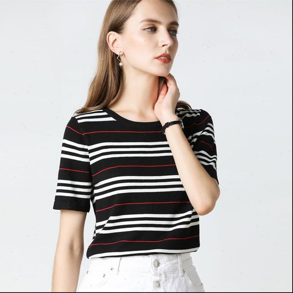 womens t shirt tshirt women summer fall knitted striped short sleeves o neck eenagers stylish fashionable shirts pullover drop, White
womens t shirt tshirt women summer fall knitted striped short sleeves o neck eenagers stylish fashionable shirts pullover drop, White