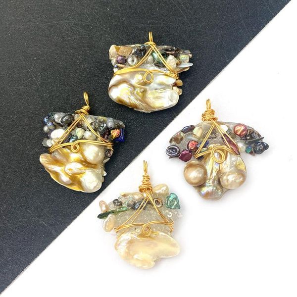 charms fashion baroque pearl pendant crystal irregular shaped colorful winding diy jewelry making necklace accessories charm, Bronze;silver
charms fashion baroque pearl pendant crystal irregular shaped colorful winding diy jewelry making necklace accessories charm, Bronze;silver