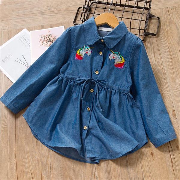 unicorn girls autumn princess for girl dress kids jean embroidery party denim children clothing, Red;yellow
unicorn girls autumn princess for girl dress kids jean embroidery party denim children clothing, Red;yellow
