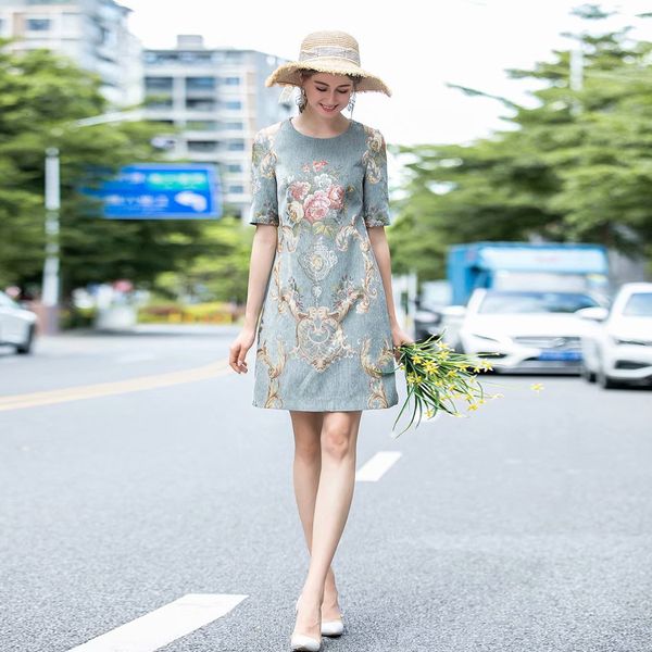 dresses vintage retro autumn style women vase flower print short sleeve slim fitted a-line casual cotton above knee, Black;gray
dresses vintage retro autumn style women vase flower print short sleeve slim fitted a-line casual cotton above knee, Black;gray