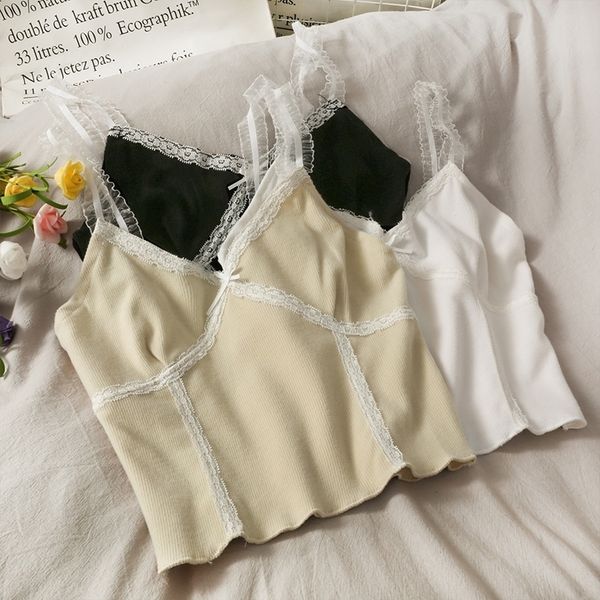 summer lace cami women autumn lace stitching short camisole women's new slim vintage vest trend camis women 210319, Black
summer lace cami women autumn lace stitching short camisole women's new slim vintage vest trend camis women 210319, Black