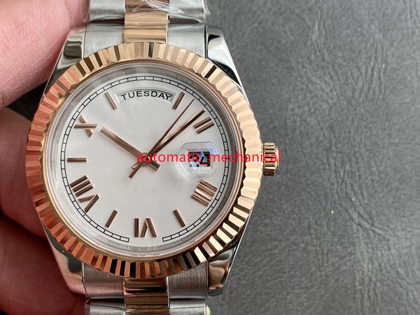 new white dial u1 factory 40mm mens watch day-date 228238 stainless steel two-tone automatic mechanical 904l sapphire luxury wristwatches ar, Slivery;brown
new white dial u1 factory 40mm mens watch day-date 228238 stainless steel two-tone automatic mechanical 904l sapphire luxury wristwatches ar, Slivery;brown