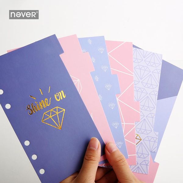 notepads 6 pcs/set diamond series dividers paper indexes personal size spiral notebook rings binder planner separator pages organizer, Purple;pink
notepads 6 pcs/set diamond series dividers paper indexes personal size spiral notebook rings binder planner separator pages organizer, Purple;pink