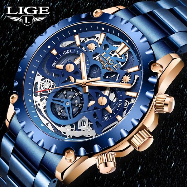 wristwatches lige mens fashion watch men sport waterproof quartz watches all steel army military relogio masculino, Slivery;brown
wristwatches lige mens fashion watch men sport waterproof quartz watches all steel army military relogio masculino, Slivery;brown