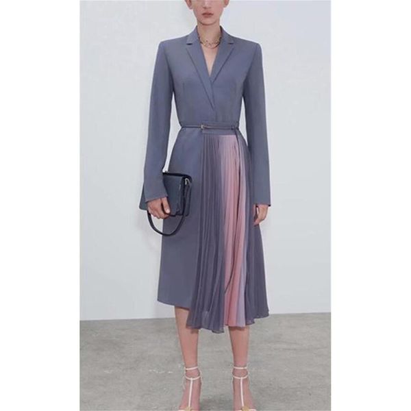 casual dresses women runway dress spring autumn nortched neck long sleeves elegant two-piece np1307c, Black;gray
casual dresses women runway dress spring autumn nortched neck long sleeves elegant two-piece np1307c, Black;gray