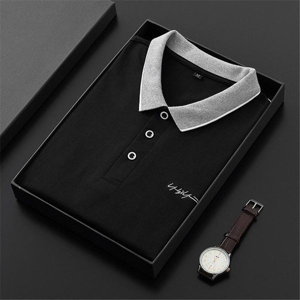 men's polos 2021 business shirts fashion letter embroidery summer short sleeve shirt black tee slim-fit blouse mens clothing, White;black
men's polos 2021 business shirts fashion letter embroidery summer short sleeve shirt black tee slim-fit blouse mens clothing, White;black