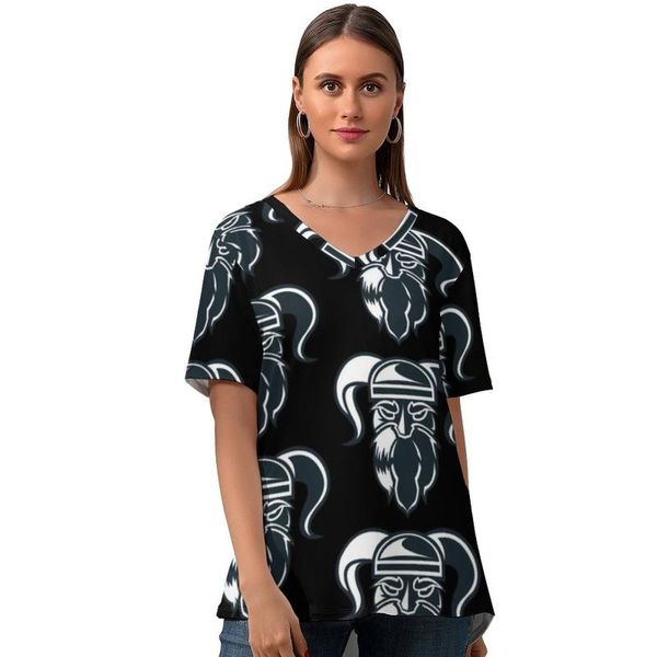 women's t-shirt viking t shirt street fashion printed woman funny short sleeve v neck tee large size, White
women's t-shirt viking t shirt street fashion printed woman funny short sleeve v neck tee large size, White