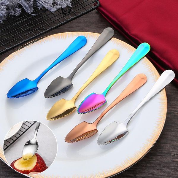 spoons stainless steel grapefruit apple scraper spoon serrated sawtooth edge fruit puree long handle baby prepare tool
spoons stainless steel grapefruit apple scraper spoon serrated sawtooth edge fruit puree long handle baby prepare tool