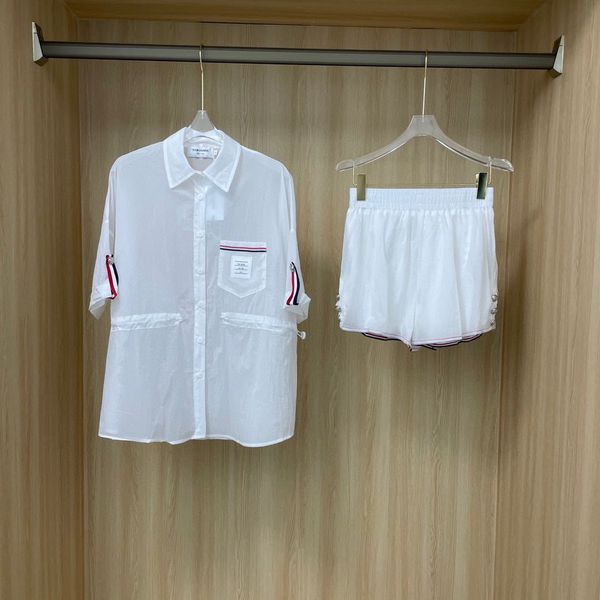 design clothing sunscreen suit girls suit cicada wing air conditioning shirt drawstring waist slim short sleeve shorts, White
design clothing sunscreen suit girls suit cicada wing air conditioning shirt drawstring waist slim short sleeve shorts, White