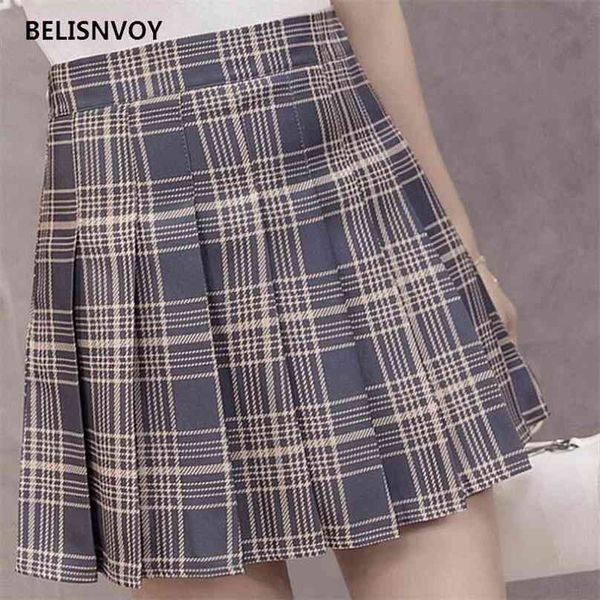 women skirts mini plaid summer skirt high waist stitching student pleated harajuku preppy cute sweet girls dance female 210520, Black
women skirts mini plaid summer skirt high waist stitching student pleated harajuku preppy cute sweet girls dance female 210520, Black