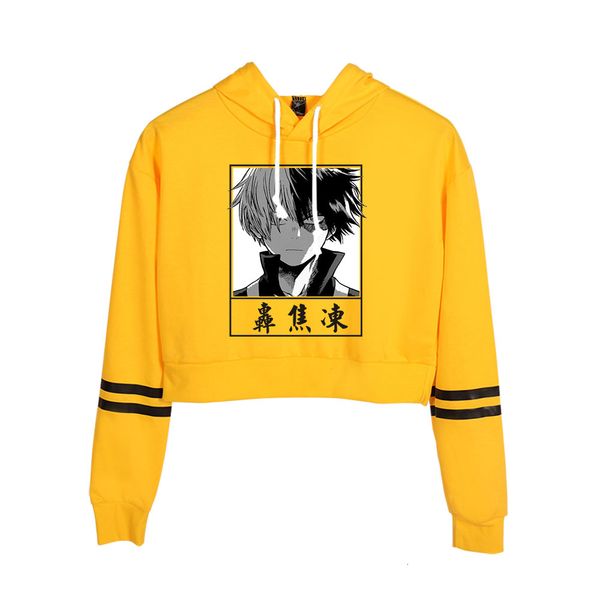 women hoodie my hero academia female long sleeve navel cropped s women's pullover casual streetwear anime s todoroki clothes, Black 
women hoodie my hero academia female long sleeve navel cropped s women's pullover casual streetwear anime s todoroki clothes, Black