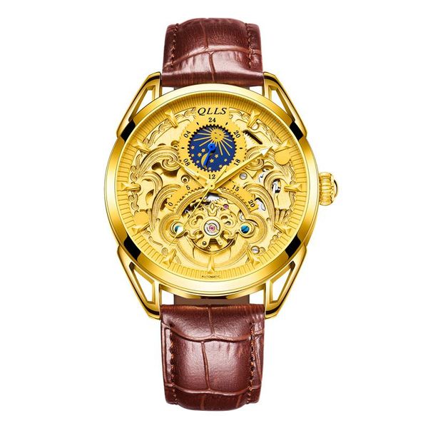 wristwatches luxury tourbillon mechanical watch men moon phase automatic man fashion classic gold leather strap sport watches 2021, Slivery;brown
wristwatches luxury tourbillon mechanical watch men moon phase automatic man fashion classic gold leather strap sport watches 2021, Slivery;brown