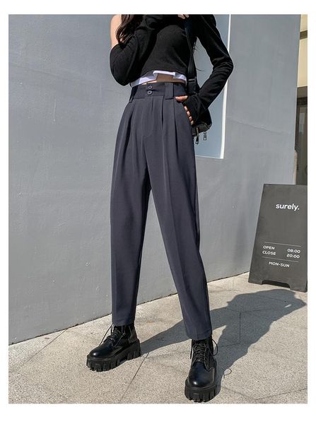 women's pants & capris classic trouser suits women clothing 2021 high waist pockets button up harem korean streetwear, Black;white
women's pants & capris classic trouser suits women clothing 2021 high waist pockets button up harem korean streetwear, Black;white